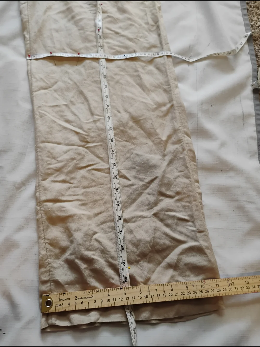 A New Day Women's Beige Drawstring Linen-Blend Pants Size M